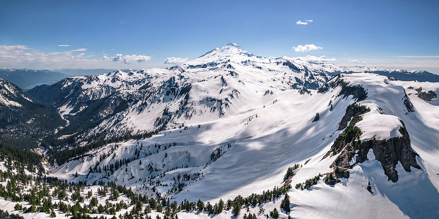 Mount Baker Wilderness Aerial Panoramic View Photograph by Open Range ...