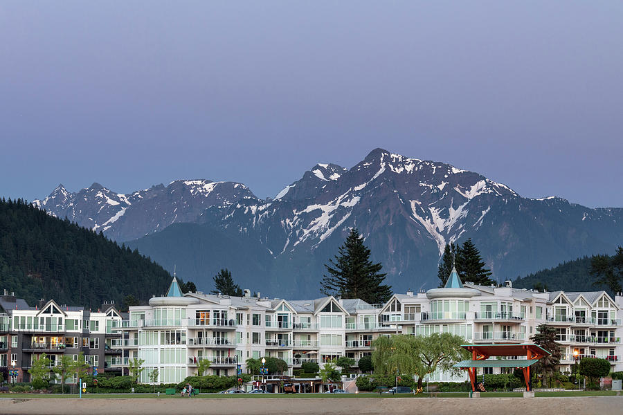 Mount Cheam and Harrison Hot Springs Waterfront Photograph by Michael Russell