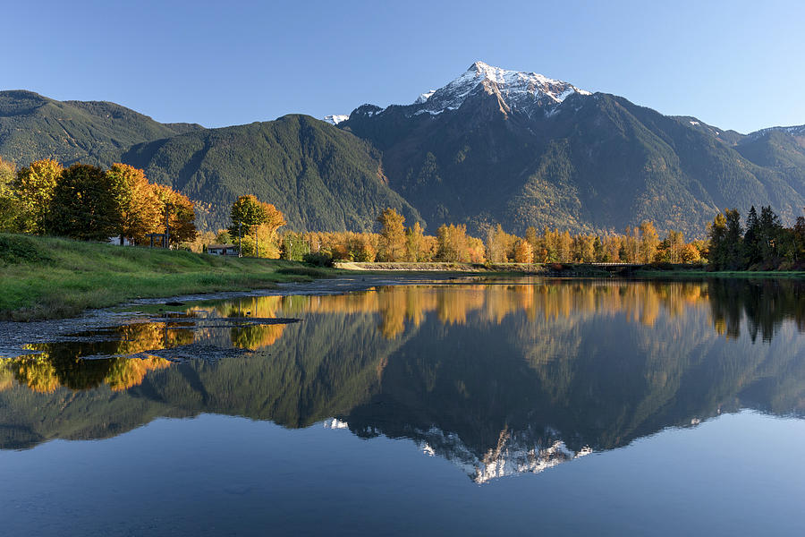 Mount Cheam from Seabird Island Photograph by Michael Russell