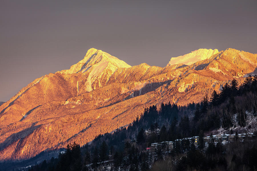 Mount Cheam Winter Glow Photograph by Pierre Leclerc Photography