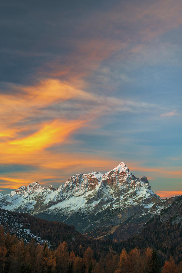 Mount Civetta sunset Photograph by Yuri Santin