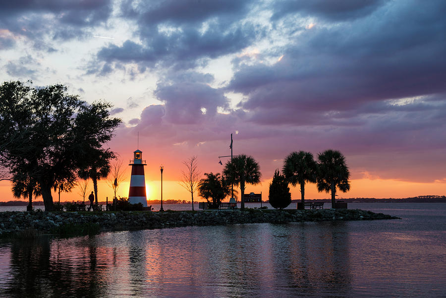 Mount Dora lighthouse sunset Photograph by Steve Williams - Pixels