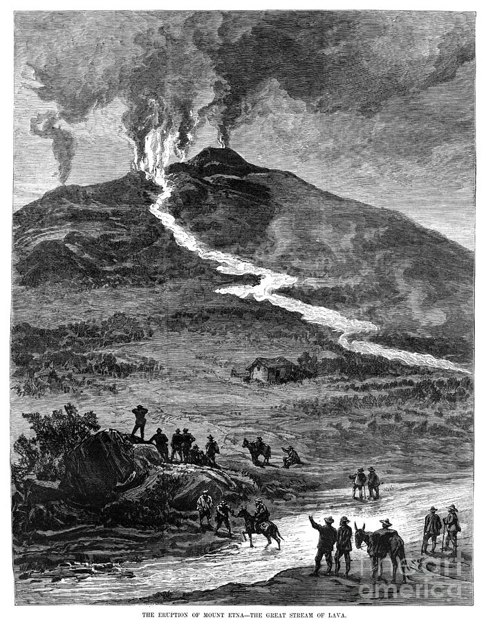 Mount Etna, 1879 Drawing by Granger