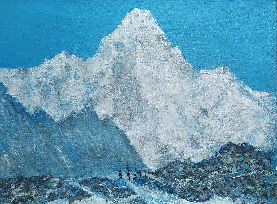 Mount everest Painting by Monica Halty - Fine Art America