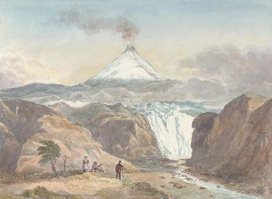 Mount Hecla Iceland Drawing by Charles Hamilton Smith