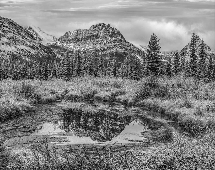 Glacier National Park Photograph - Mount Helen from Two Medicine Lake shorel by Tim Fitzharris