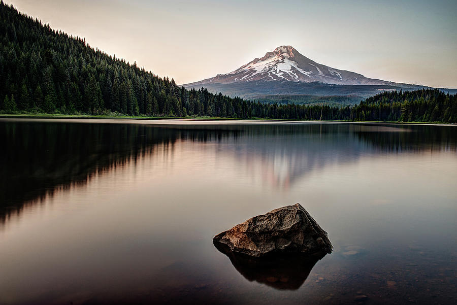 Mount Hood from Trillium Lake Photograph by Dave Wilson