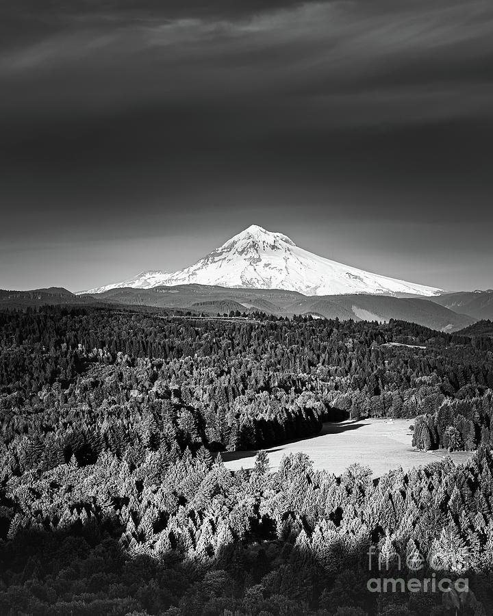 Mount Hood in Black and White Photograph by Henk Meijer Photography