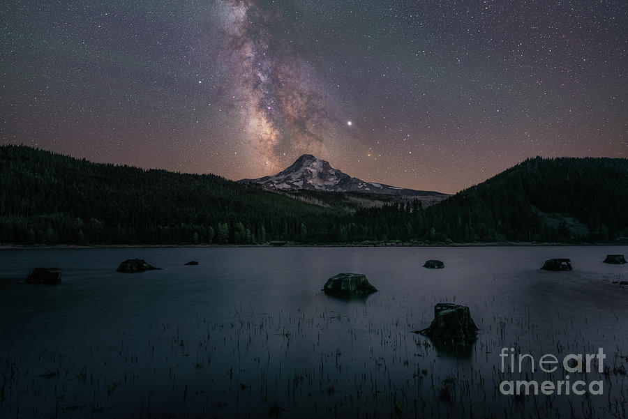 Mount Hood Milky Way  Photograph by Michael Ver Sprill
