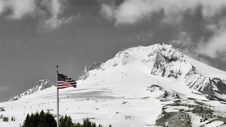Mount Hood - Selective Color Photograph by Scott Cameron