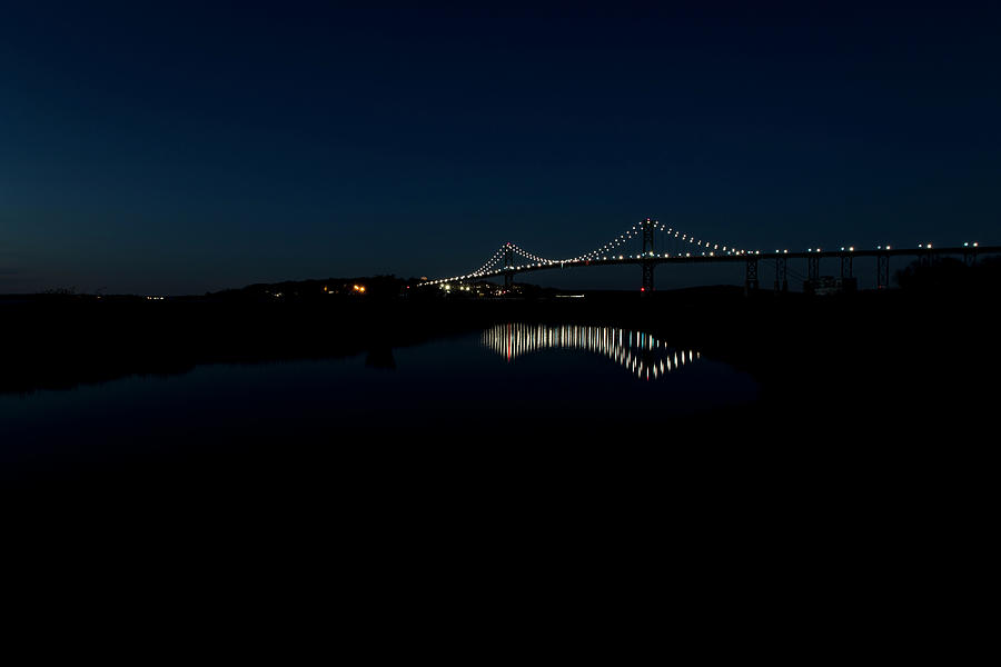 Mount Hope Bridge at Blue Hour Photograph by Andrew Pacheco