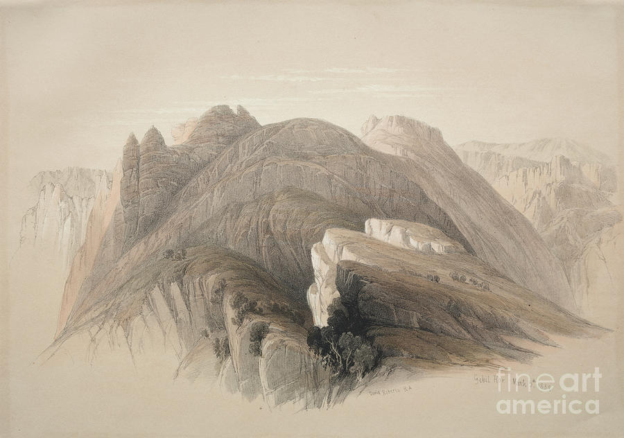 Mount Hor, Petra 1839 q1 Painting by Historic illustrations