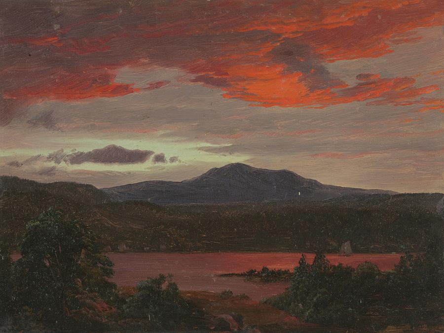 Mount Katahdin from Lake Katahdin, Maine Painting by Lagra Art - Fine ...