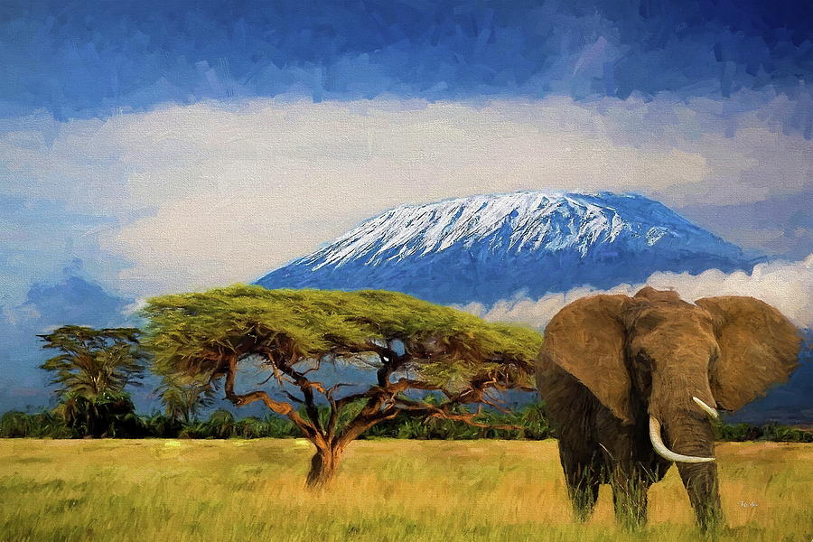 Mount Kilimanjaro Africa Digital Art by Russ Harris