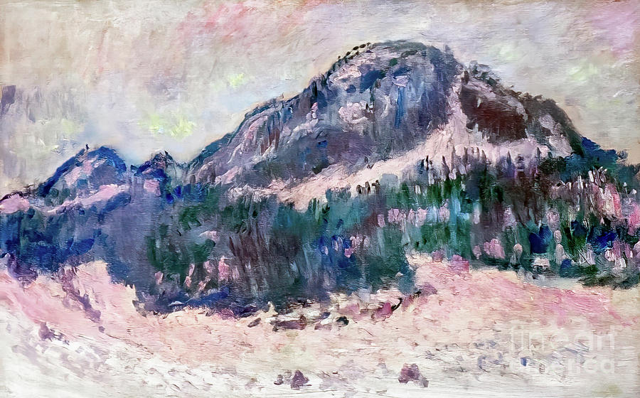 Mount Kolsaas, Rose Reflection by Claude Monet 1895 Painting by Claude Monet