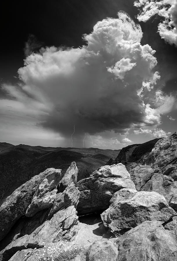 San Diego Photograph - Mount Laguna Lightning Strikes by William Dunigan