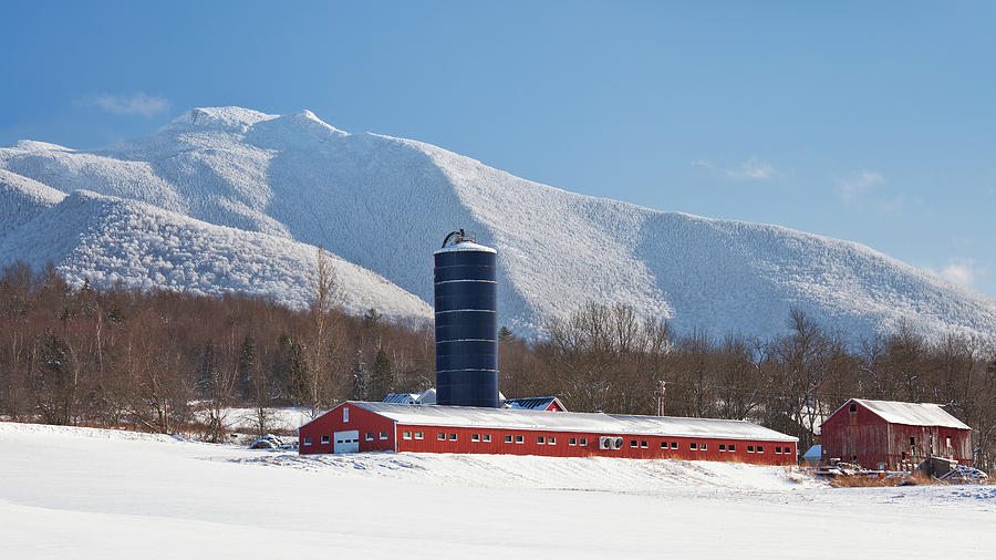 Mount Mansfield January Farmscape 2 Photograph by Alan L Graham