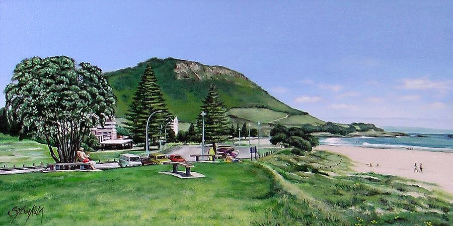 Mount Maunganui 131107 Painting by Sylvia Kula