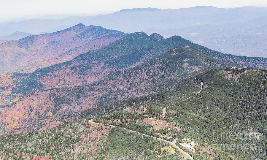 Mount Mitchell State Park Along the Blue Ridge Parkway Aerial Vi Photograph by David Oppenheimer
