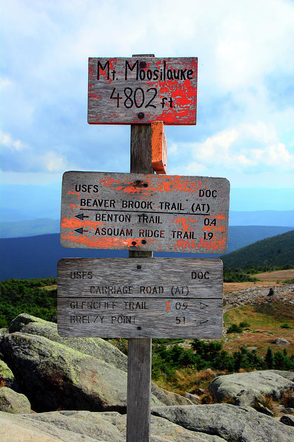 Mount Moosilauke Summit Sign Photograph by Raymond Salani III
