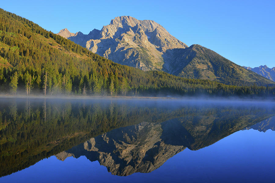 Mount Moran Mirror in String Lake Photograph by Raymond Salani III