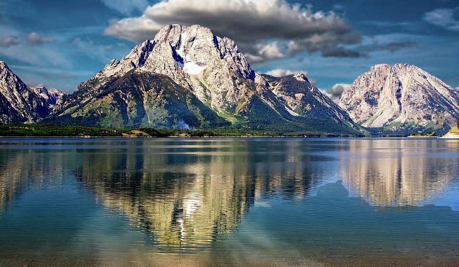 Mountain Photograph - Mount Moran Reflection A by Marty Koch