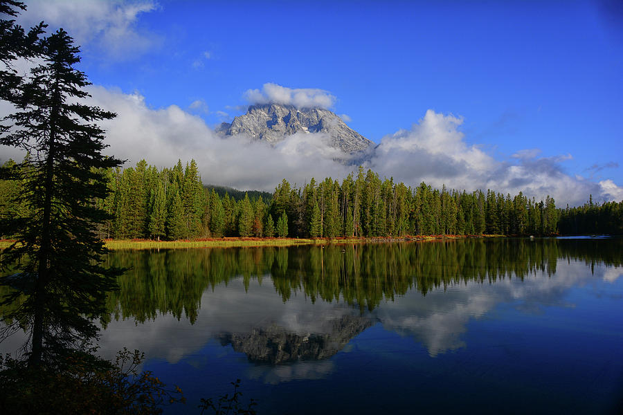 Mount Moran with Silver Clouds Photograph by Raymond Salani III