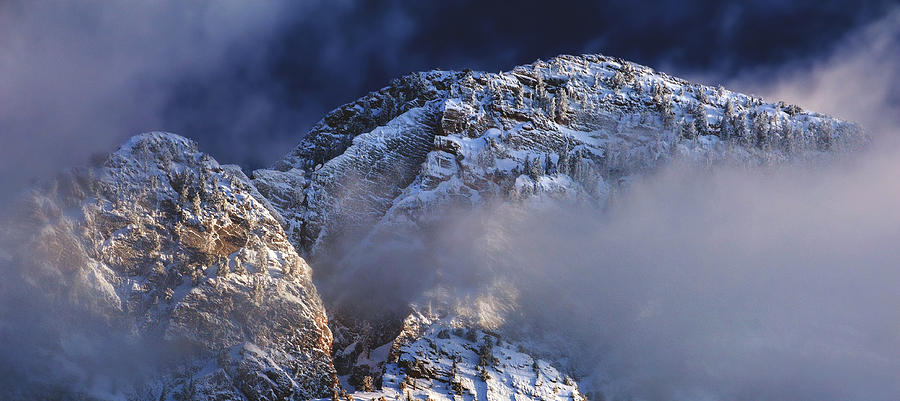 Mount Olympus - Blue Panorama Photograph by Abbie Matthews