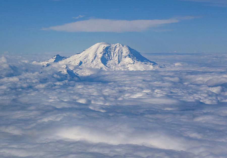 Mount Rainier Aerial View Photograph by Dan Sproul