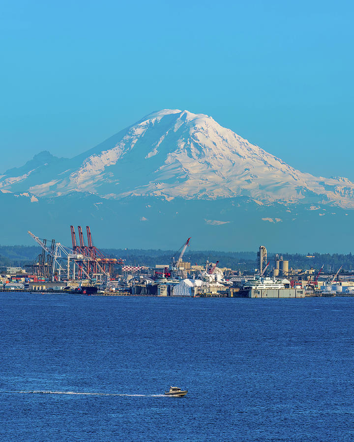 Mount Rainier and Puget Sound Photograph by Tim Reagan - Pixels