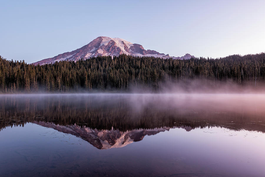 Mount Rainier and Reflection Lake at Dawn, No. 2 Photograph by Belinda Greb