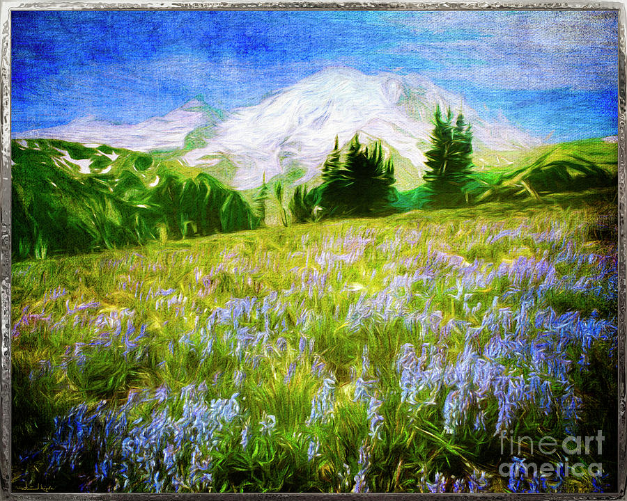 Mount Rainier Digital Art by Edmund Nagele FRPS