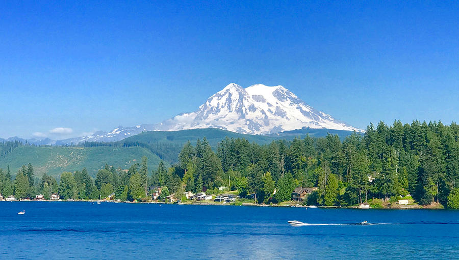 Mount Rainier from Clear Lake, Washington Photograph by Stephen D Smith ...