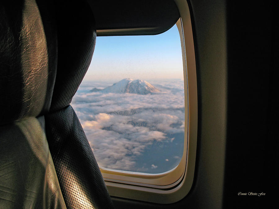 Mount Rainier From the Window Seat Photograph by Connie Fox