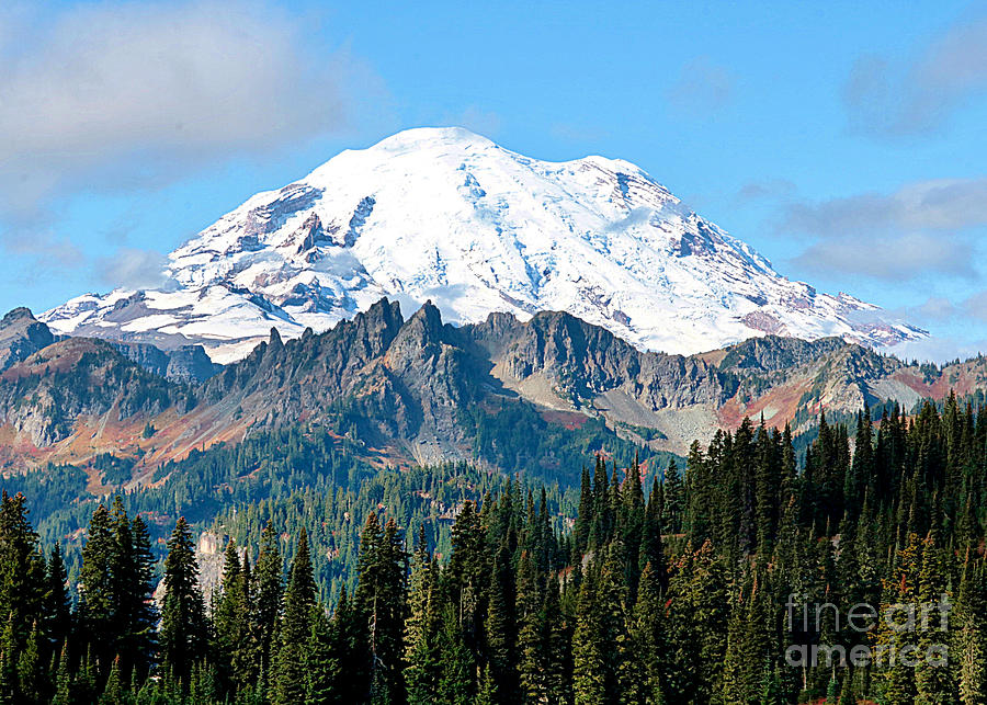 Mount Rainier Mountain Top HDR Photograph by Carol Groenen