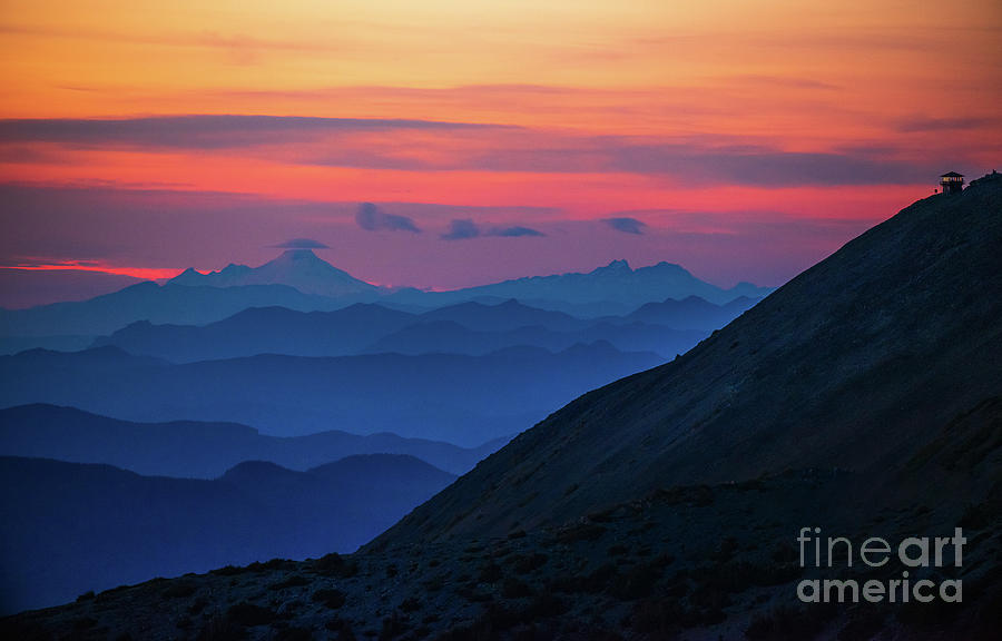 Mount Rainier Photography Fremont Lookout Sunset Layers Photograph