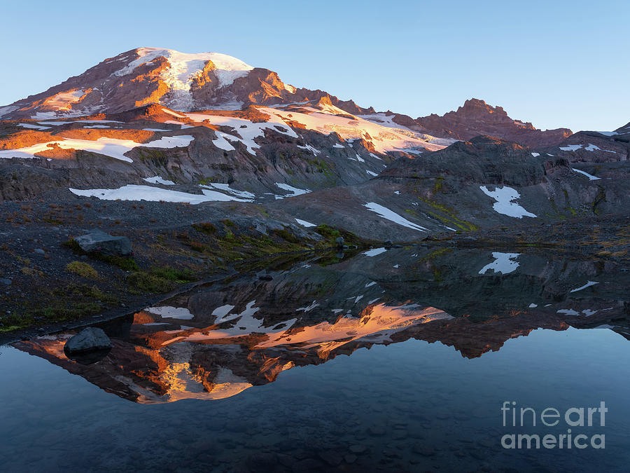 Mount Rainier Sunrise Clarity Photograph