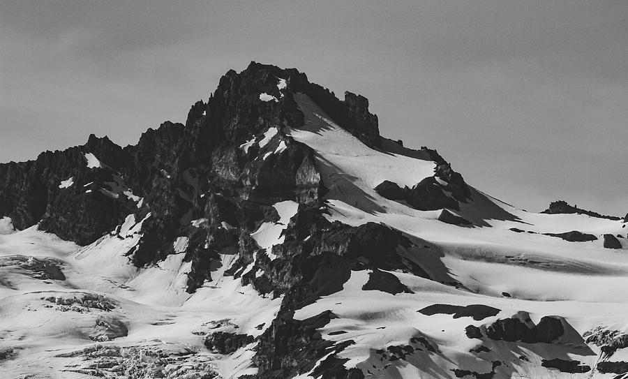 Mount Rainier Tatoosh Range Black And White Vintage Photograph by Dan Sproul
