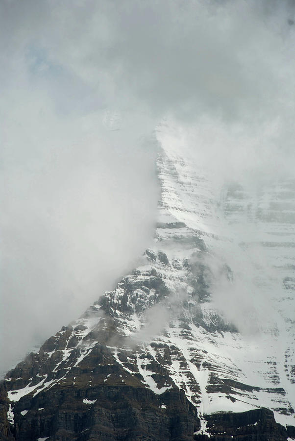 Mount Robson in the Clouds Photograph by Katherine Nutt