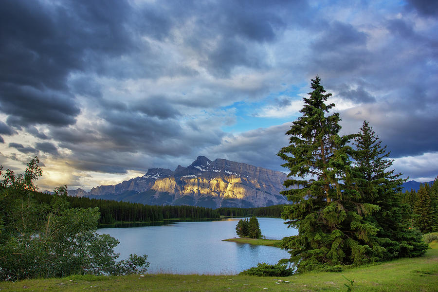 Mount Rundle from Two Jack Lake Photograph by Kit Gentry - Fine Art America