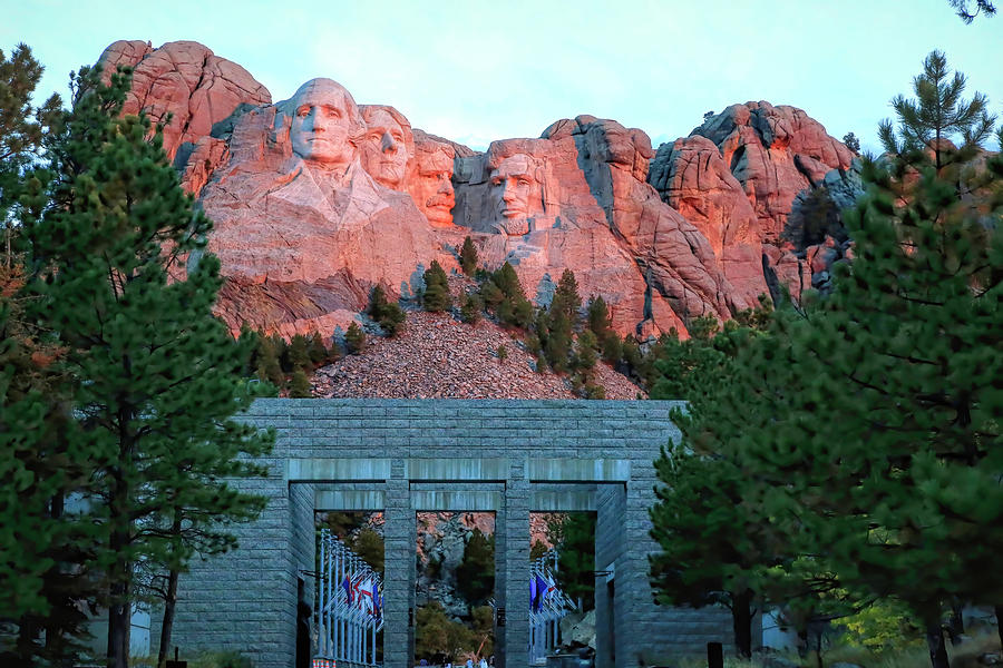 Mount Rushmore at Sunrise Photograph by Donna Kennedy