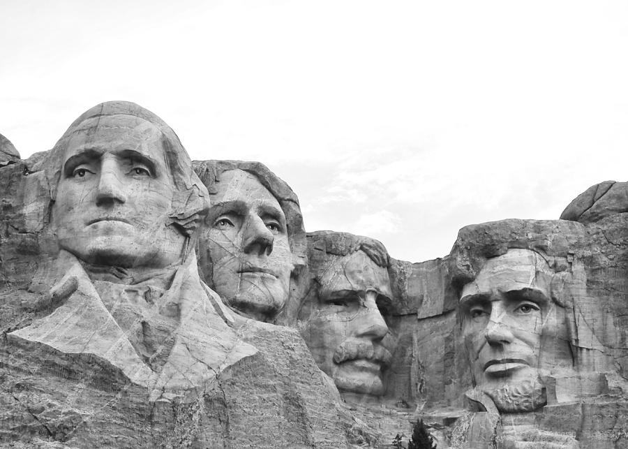 Mount Rushmore BW2 Photograph by Mary Pille