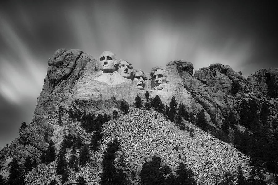 Abraham Lincoln Photograph - Mount Rushmore Long Exposure by Dan Sproul