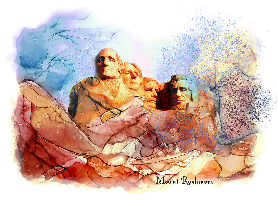 Mount Rushmore Painting by Miki De Goodaboom