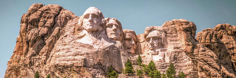 Mount Rushmore Of The Black Hills Panorama - South Dakota Photograph by Gregory Ballos