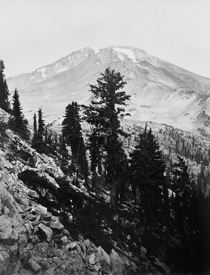 Mount Shasta California - Carleton Watkins - Circa 1880 Photograph by War Is Hell Store