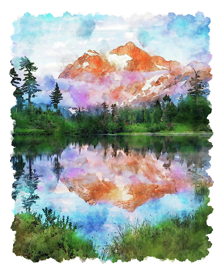 Mount Shuksan, 01 Painting by AM FineArtPrints