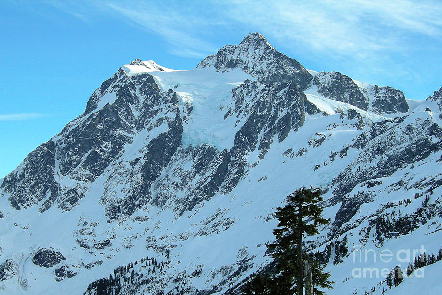 Mount Shuksan Close-up from Mount Baker Ski Area Photograph by Nancy Gleason