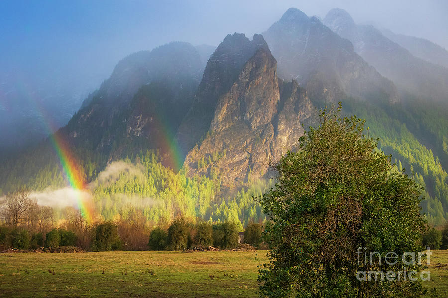Mount Si Rainbow Photograph by Inge Johnsson