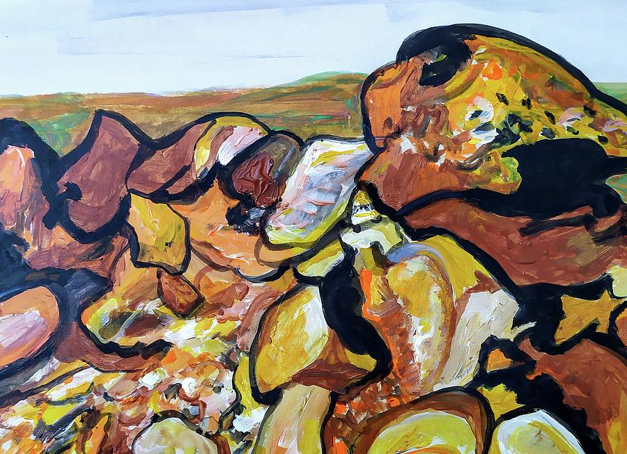 Mount Sinai Rocks Painting by Esther Newman-Cohen